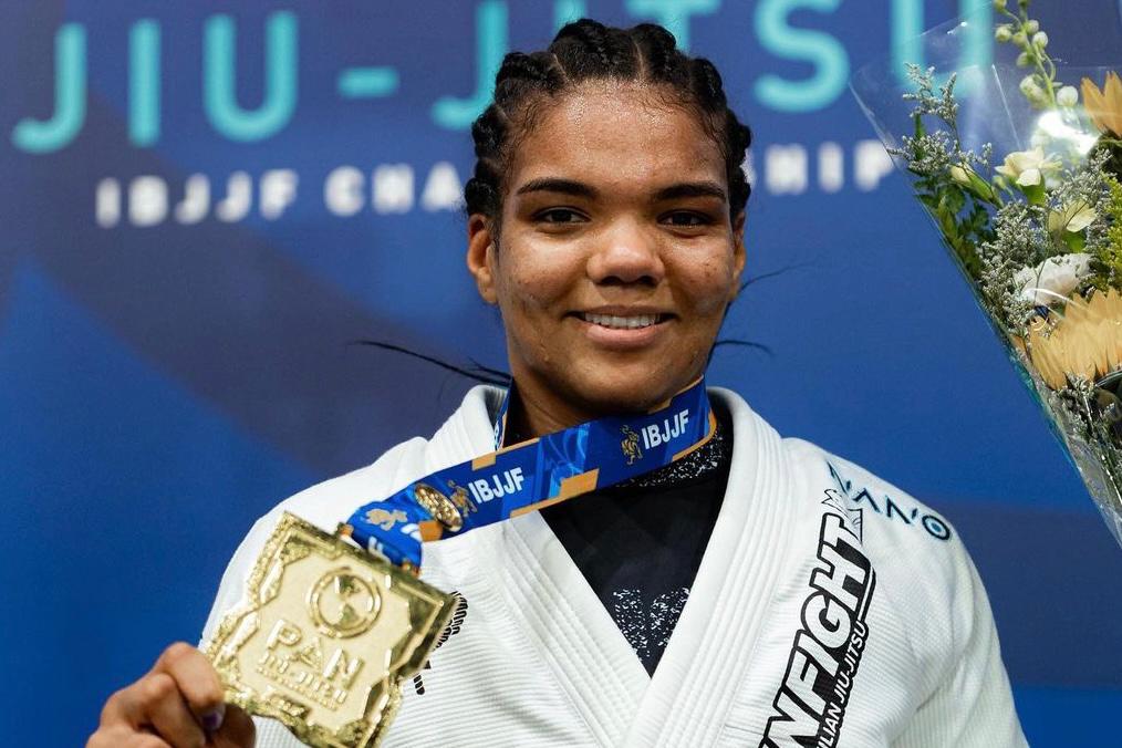 Gabi Pessanha teve atuação de gala no Pan 2024. Foto: Flo Grappling