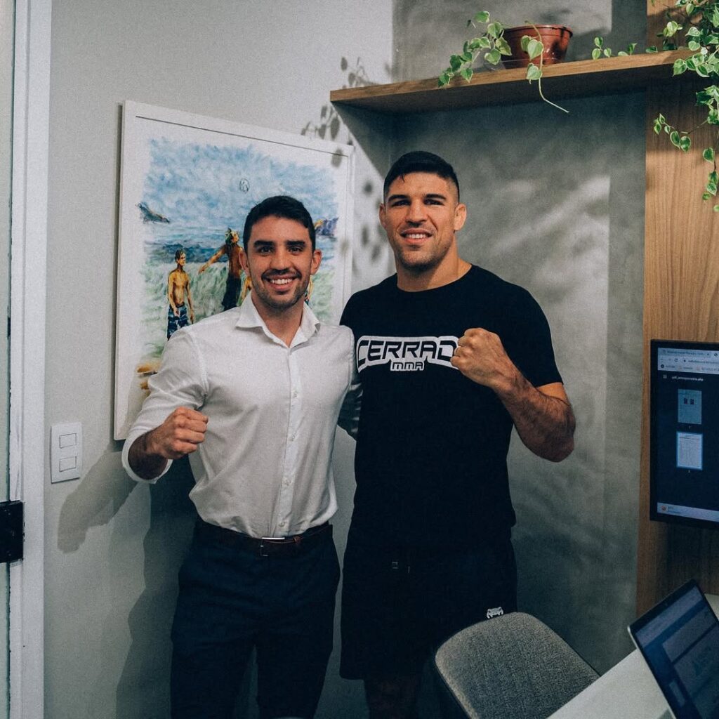 Lucas Catta Preta ao lado do irmão e atleta do UFC, Vicente Luque. Foto: Reprodução/Instagram