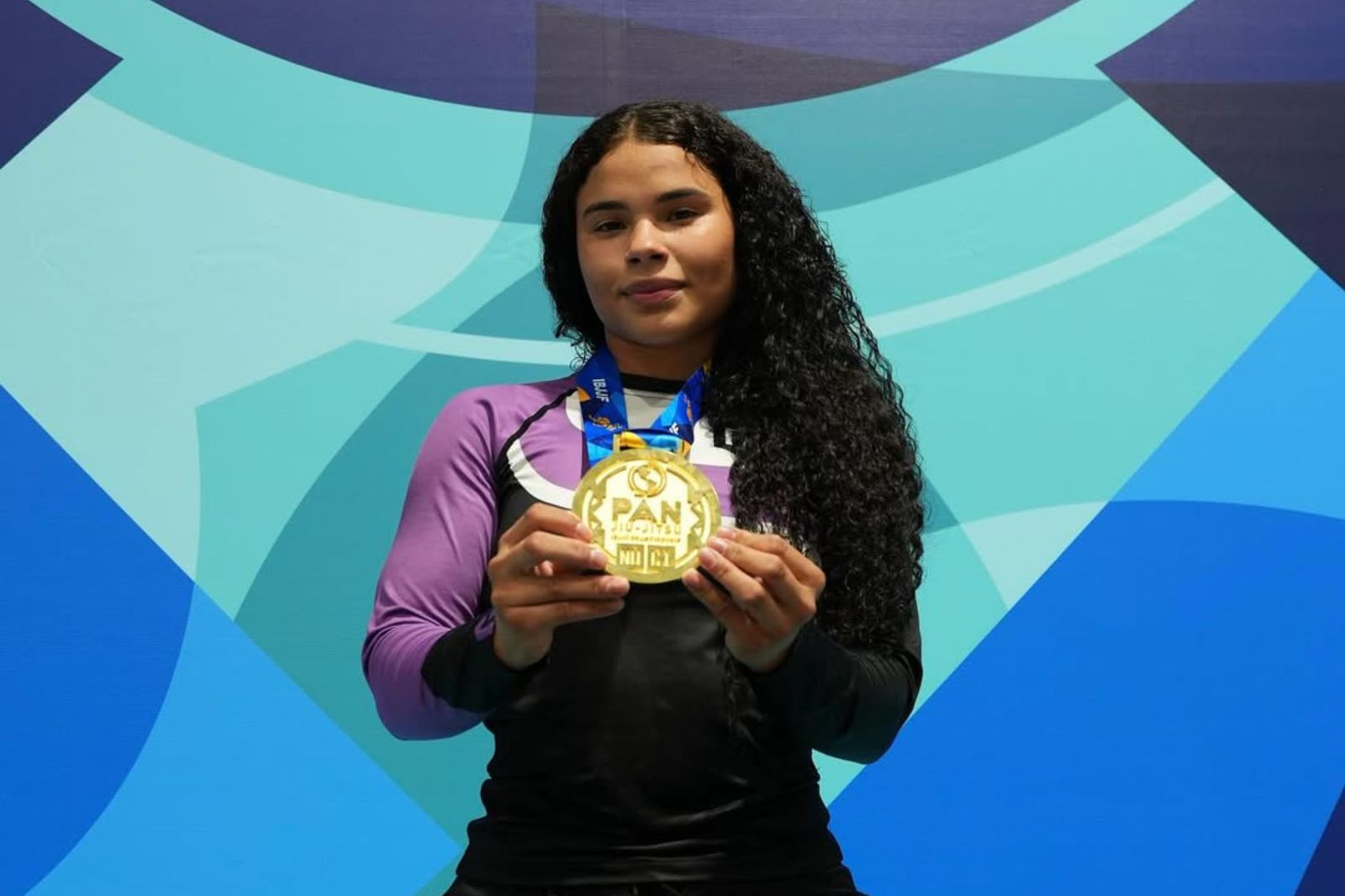 Andressa Simas se consagrou campeã do Pan Nogi. Foto: Divulgação