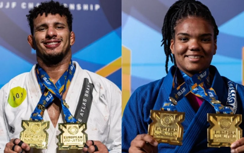 Gutemberg Pereira e Gabi Pessanha conquistam o ouro duplo no Europeu 2024.