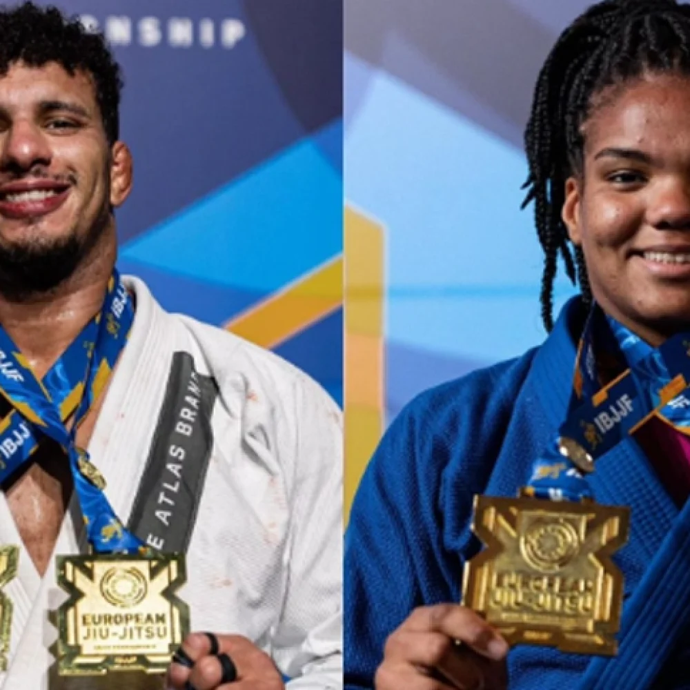 Gutemberg Pereira e Gabi Pessanha conquistam o ouro duplo no Europeu 2024.