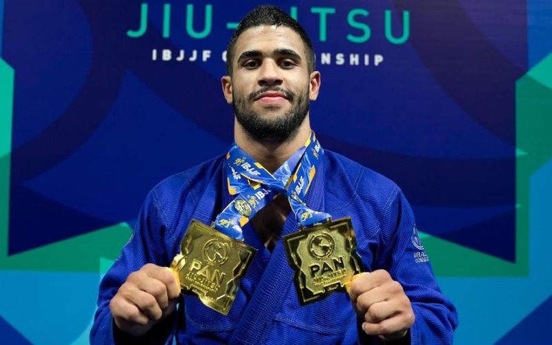 Natã Tenca conquistou o ouro duplo no Pan 2024. Foto: IBJJF