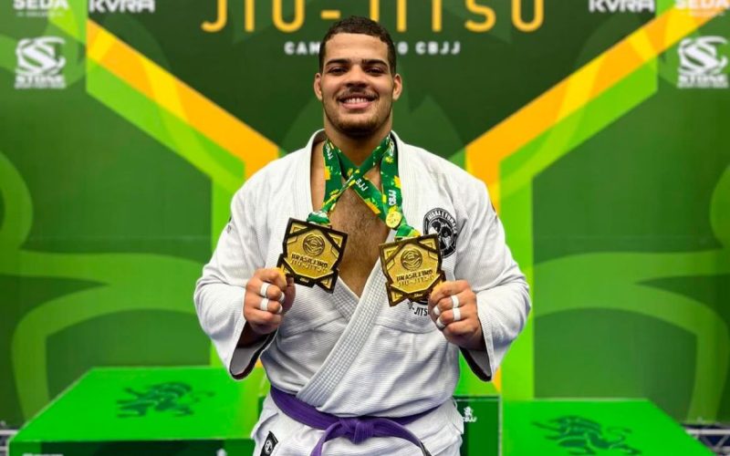 Adrian Roberto brilhou no Campeonato Brasileiro de Jiu-Jitsu. Foto: Divulgação/CBJJ