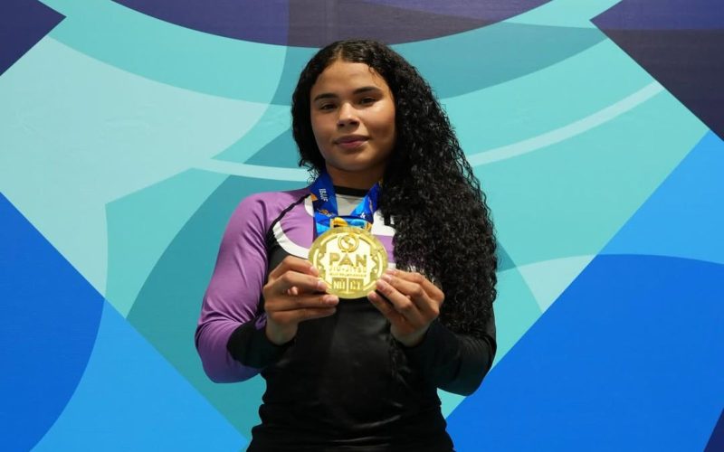 Andressa Simas se consagrou campeã do Pan Nogi. Foto: Divulgação