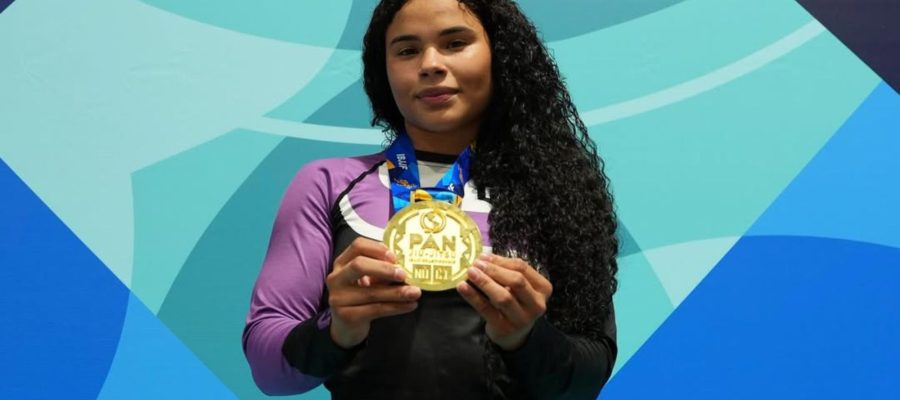 Andressa Simas se consagrou campeã do Pan Nogi. Foto: Divulgação
